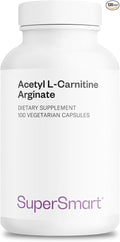 Supersmart - Acetyl L Carnitine Arginate 1000 mg Per Day - Amino Acids - Popular Brain Supplement | Non-GMO &amp Gluten Free - 120 Vegetarian Capsules