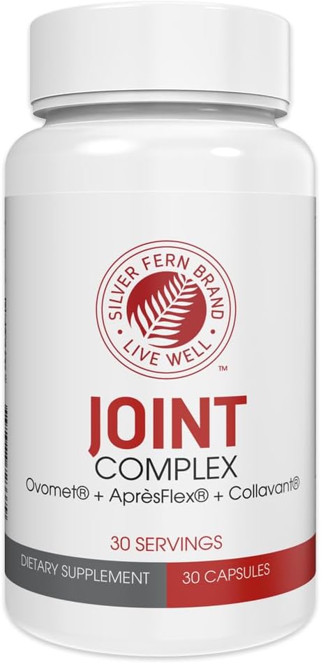 Silver Fern Brand Joint Complex – Daily Joint Support with AprèsFlex Boswellia Ovomet Eggshell Membrane &amp Type II Collagen – 120 Capsules 30-Day Supply