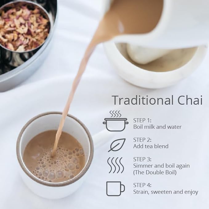 The Chai Box Loose Leaf 100% Organic Black Tea - Featured in Oprah's Favorite Things | Caffeinated Black Tea with Ginger Cinnamon Clove Fennel &amp Cardamom (Pack of 1) 6 oz | Makes 25 Cups | Smal