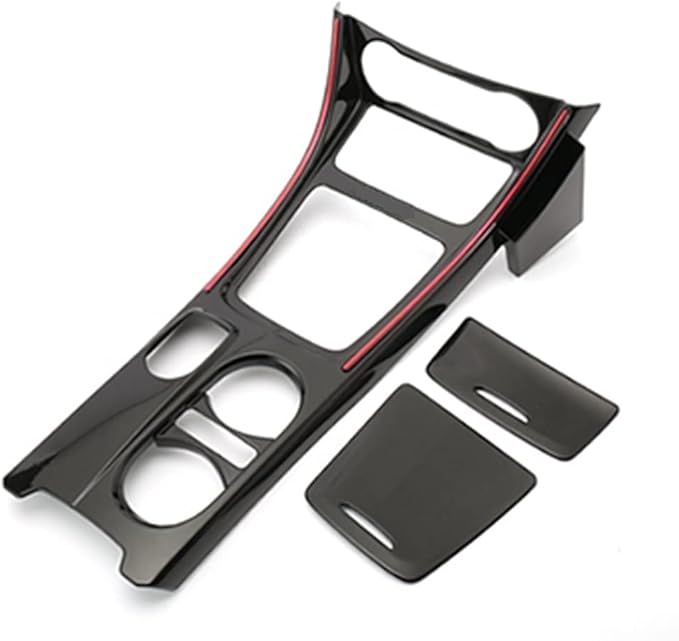 New Protective Center Control Covers Compatible with Mercedes Benz CLA C117 2013-2018 CLA180 CLA200 CLA 220 CLA250 (Black + Red Line)