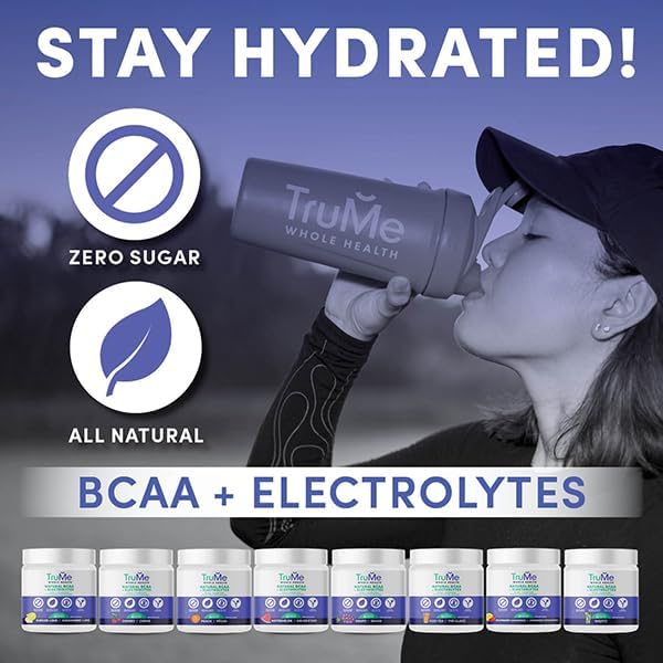TruMe Informed Sport Certified BCAA EAA - Peach Banned Substance Tested Amino Acids | Electrolyte Hydration Recovery | 30 Servings
