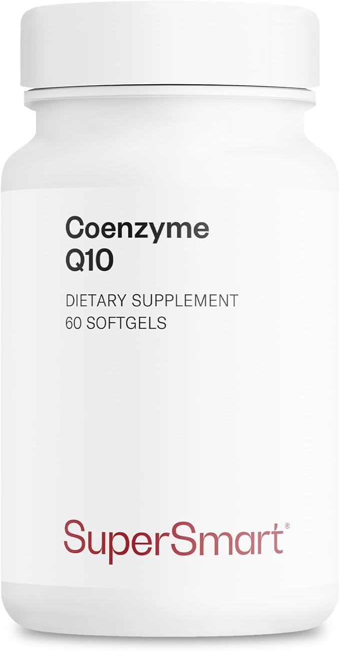 Supersmart - Co-Enzyme Q10 (CoQ10) 90mg per Day - Ubiquinol Supplement with Tocopherols &amp Vitamin E | Non-GMO &amp Gluten Free - 60 Softgels