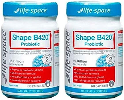 Life Space Shape B420 Probiotic 60 Capsules（2 Pack）- Super Saver
