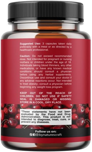 Natures Craft Extra Strength Tart Cherry Capsules - Tart Cherry Extract Capsules for Uric Acid Cleanse for Kidney Support - Fruit Extract Supplement for Urinary Tract Health &amp Joint Support - 240
