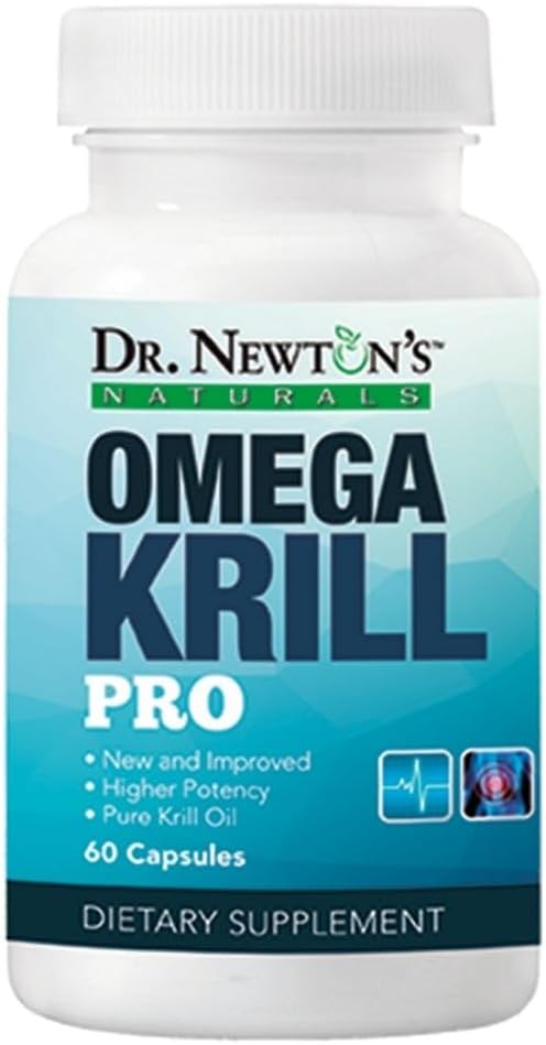 Dr. Newton’s Naturals OmegaKrill Pro EPA &amp DHA Omega 3 Pristine Krill Oil – Brain Joints Eyes - 60 Softgels
