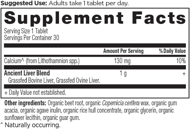 Ancient Nutrition Organ Supplements Once Daily Grass-Fed and Wild Organ Complex Capsules Liver Heart Kidney Supports Organ Cognitive and Immune System Health 30 Ct
