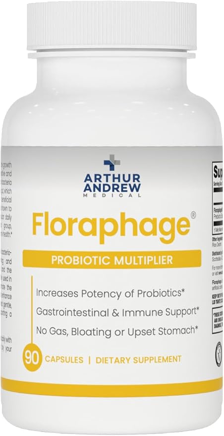 Arthur Andrew Medical Floraphage Prebiotic Formula and Probiotic Multiplier 90 Capsules