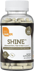 Zahler Shine Hair Skin and Nails Vitamins for Women &amp Men - Multivitamin for Hair Growth Stronger Nails and Skin Health - Kosher Supplement with Biotin Keratin &amp Hyaluronic Acid (60 Capsules