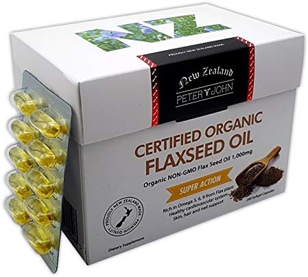 Peter John Organic Flaxseed Oil 1000mg 200 Softgel Capsules (3)