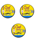 RODEO FOOD Threeline Cod Liver In Own Juice 8.46oz (3 Pack) - Premium Quality Liver Oil Rich In Omega-3 Fatty Acids Vitamin D And Antioxidants
