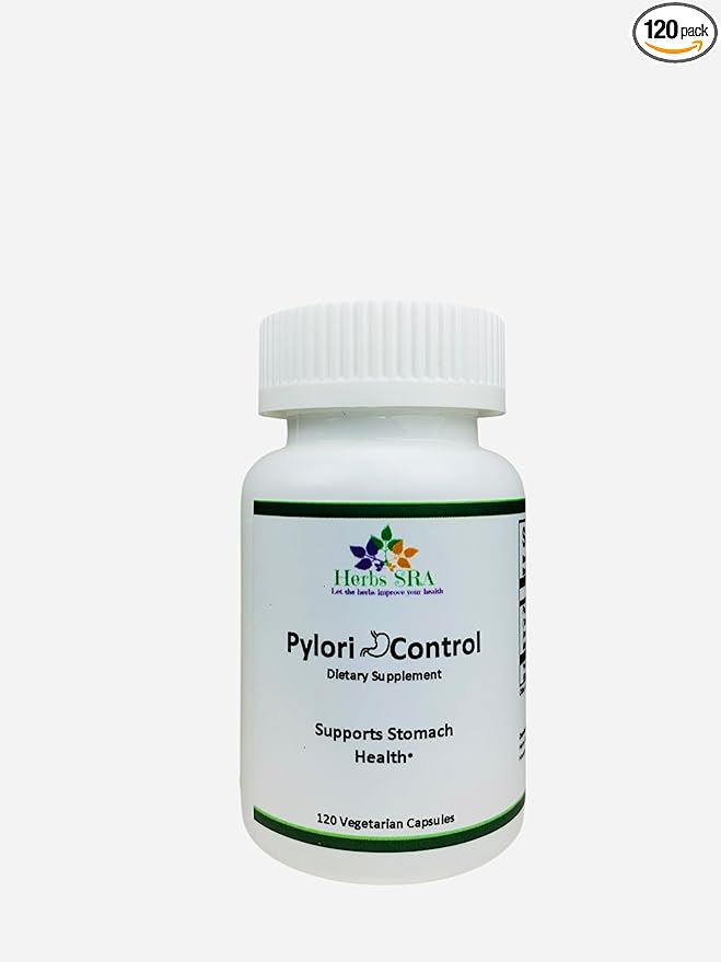 Pylori Control Digestive Support Supplement with Mastic Gum &amp PAU D’Arco – Supports Stomach Health and Digestive Wellness – 120 Vegetarian Capsules