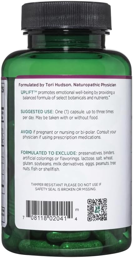 Vitanica Uplift Mood and Emotional Support Vegan 120 Capsules