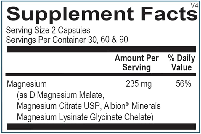 Ortho Molecular Reacted Magnesium - 60 Capsules