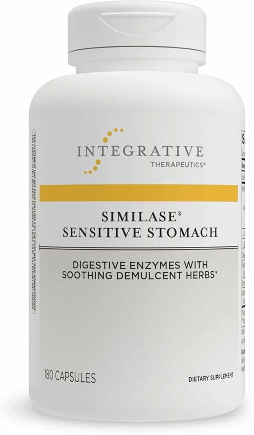 Integrative Therapeutics Similase Sensitive Stomach - Support for Sensitive Stomachs* - Dairy-Free &amp Vegan - 180 Capsules (90 Servings)