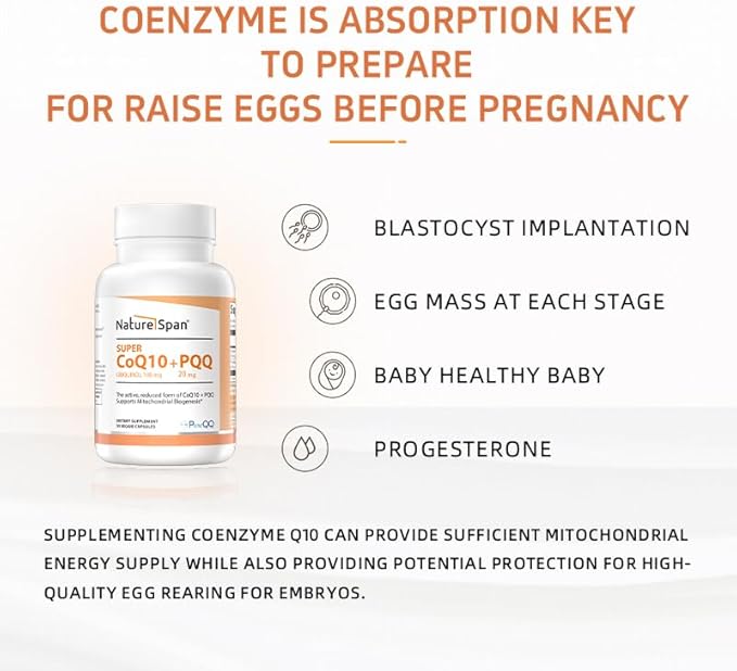 Cocrystal Coenzyme PQQ- Each Capsule Contains 100mg Reduced coenzyme and 20mg PQQMitochondrial Supplements Cell nutrients Pregnancy Preparation30 Capsules