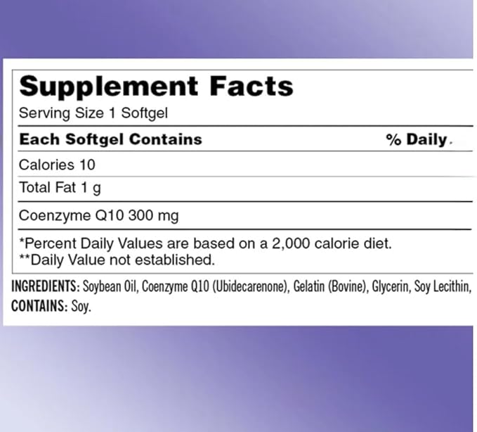 KS CoQ10 300mg Softgels 100 Count Heart Health Support USP Verified Promotes Cellular Energy Production