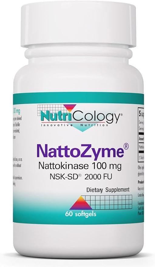 Allergy Research Group NutriCology NattoZyme 100 mg - Supplement to Support Healthy Circulation - Delivers 100 mg Nattokinase NSK-SD from Fermented Soybeans per Serving - 60 Servings - 60 Softgels