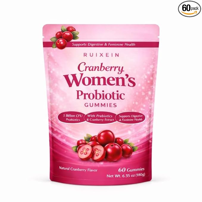 Cranberry Flavored Gummies 60 gummies per pack 180g packaging dimensions: 18cm (height) 15cm (width) 4cm (thickness)