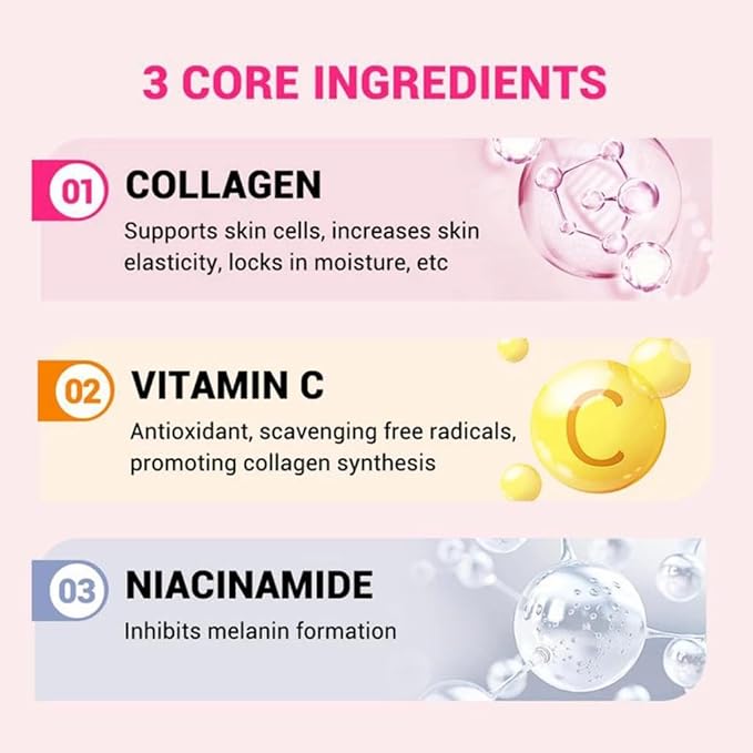 Vitamin C Effervescent Tablets with Collagen Potent Immune Support VIT C with Collagen Supplement Antioxidants Skin Radiance Dissolvable Vitamin C 40 Tablets (Pack of 2) Sweet Orange Flavor