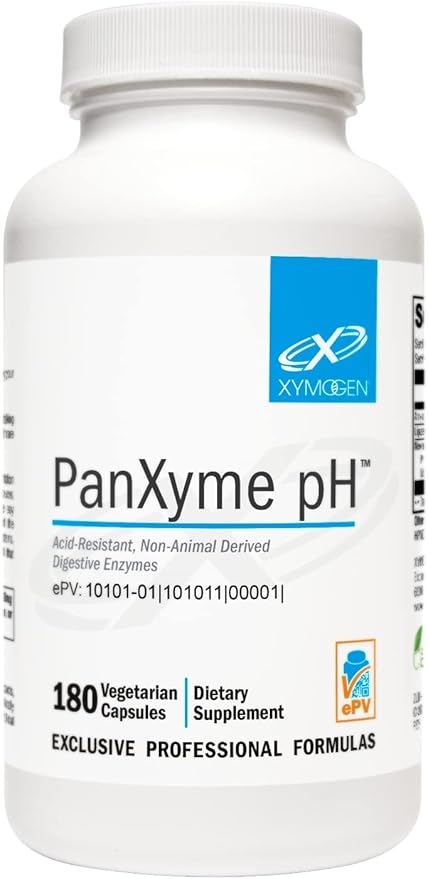XYMOGEN PanXyme pH - Supports Healthy Digestion of Proteins Carbohydrates Fats &amp Vegetable Fiber - Vegetarian Non-GMO &amp Gluten Free - 180 Capsules