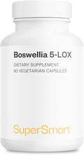 Supersmart - 5-Loxin 200mg per Day (Patented) - AKBA Supplement - 5-Loxin Boswellia Serrata Extract | Non-GMO &amp Gluten Free - 90 Vegetarian Capsules