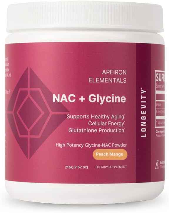 NAC + Glycine Powder - 2500mg - Glutathione Production Immune Support &amp Cellular Energy
