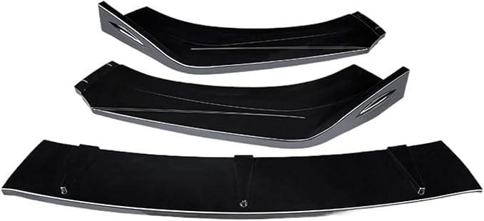 3Pcs Car Accessories Bumper Lip Side Sport Splitter Spoiler Body Kit Compatible For Benz CLA Class CLA200 CLA250 2013 15 19 2022(BLACK)