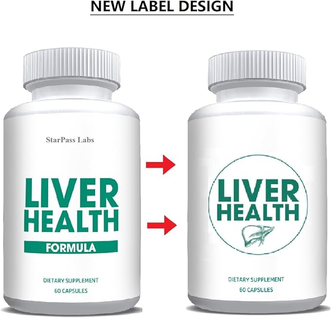 Pure Liver Health | Liver Detox &amp Cleansing Repair Formula with Natural Nutrients Vital to Liver 60 Veggie Caps