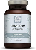 Liposomal Magnesium Bisglycinate Powder 500 mg Capsules – Vegan Non-GMO Pure Active Ingredient No Additives 80% Elemental Magnesium per Serving (180)