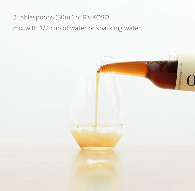 R's KOSO 3-Day Cleanse Japanese Enzyme Drink Rich in Postbiotics Probiotics and Prebiotic Made from 100+ Vegetables ＆ Fruits - Natural Support for Better Digestion &amp Gut Health + Detox - 16oz