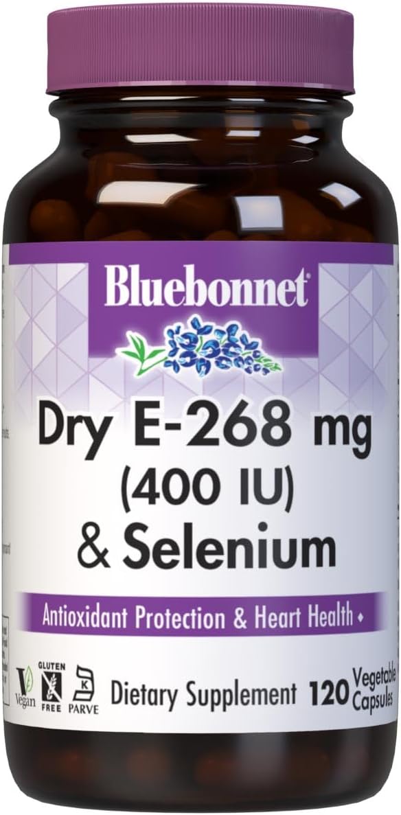 BlueBonnet Dry E-400 IU Plus Selenium Vegetarian Capsules 120 Count White
