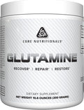 Core Nutritionals Glutamine Amino Acid | Enhance Recovery &amp Restore L-Glutamine Levels | Immune Support Muscle Build Gut Health | 60 Servings (Unflavored)