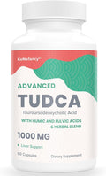 TUDCA Liver Supplements 1000 mg-Bile Salts for Liver Detox-Milk Thistle Herbal Blend with Fulvic and Humic Acid for LiverDigestive Health60 Vegan Capsules
