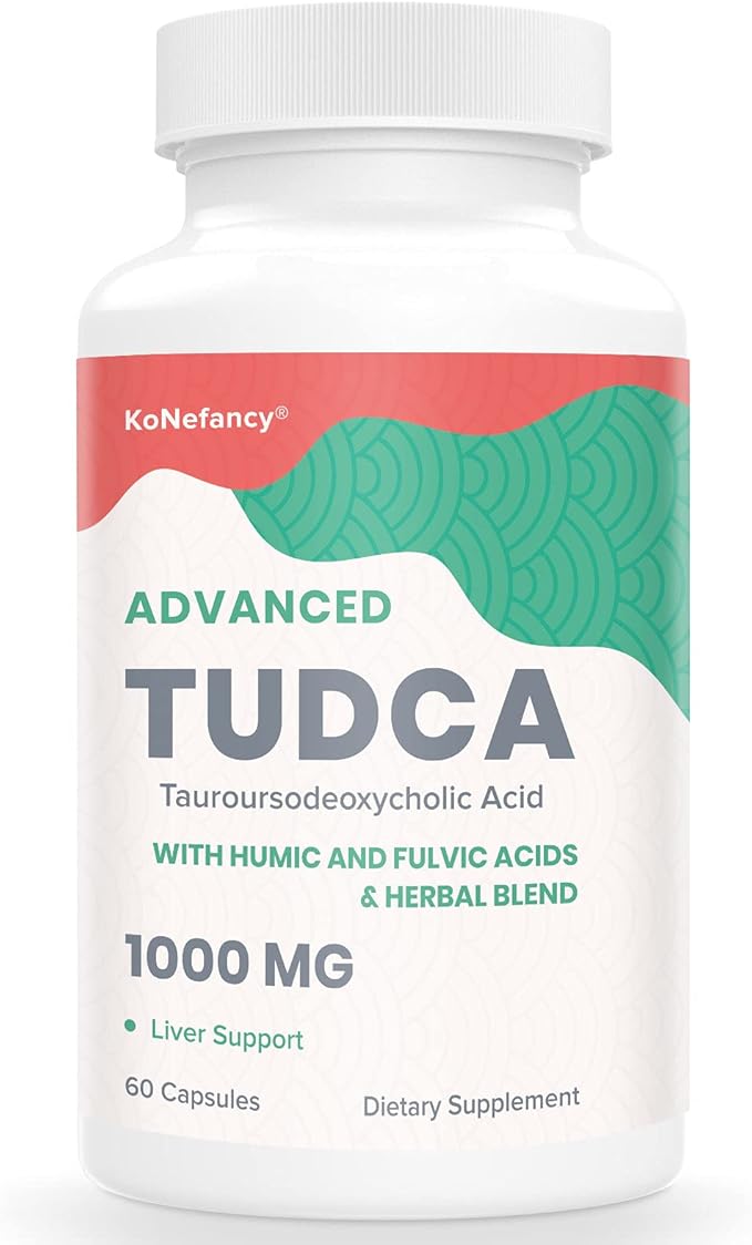TUDCA Liver Supplements 1000 mg-Bile Salts for Liver Detox-Milk Thistle Herbal Blend with Fulvic and Humic Acid for LiverDigestive Health60 Vegan Capsules