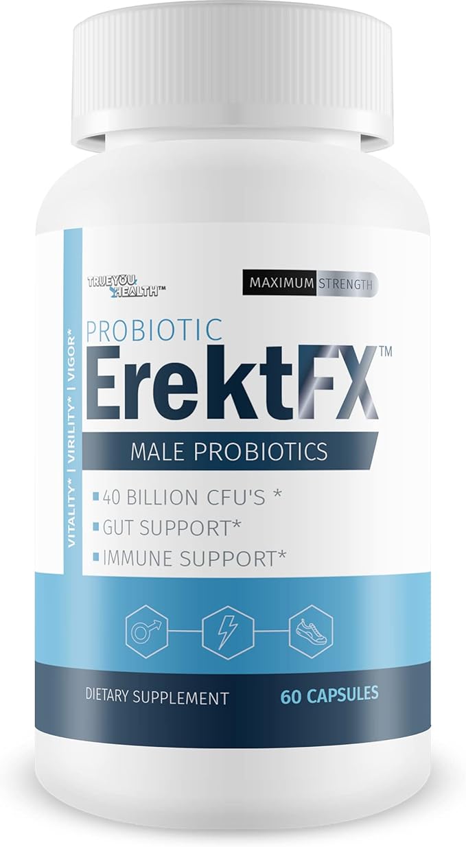 Probiotic ErektFx - Male Probiotics - Lift Your Gut Health to Support Your Overall Mind &amp Body - Over 40 Billion CFU’s of Probiotics Formulated for Men - Support Improved Overall Health