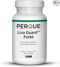 PERQUE Liva Guard Forte 120 Softgels – Herbal &amp Antioxidant Formula for Liver Function &amp Detox – Supports Metabolic &amp Cellular Health – Non-GMO Gluten-Free Vegetarian Formula – 120 Count