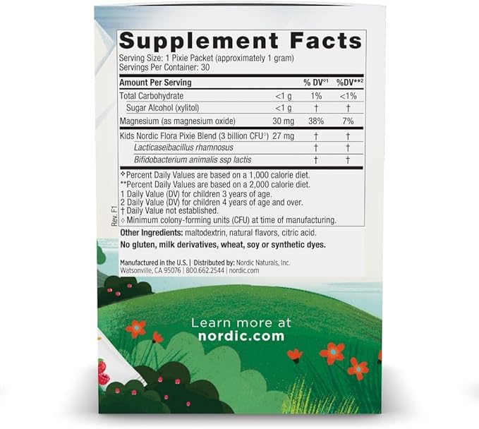 Nordic Naturals Children's Vegan Probiotic Powder Bundle - Baby’s Nordic Flora Probiotic Powder Unflavored - 30 Packets - 4 Billion CFU