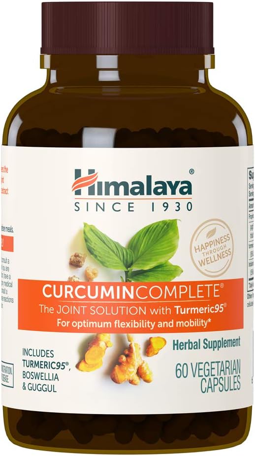 Himalaya Curcumin Complete - Herbal Joint Support Supplement with Turmeric Curcumin for Joint Health and Mobility Support 95% Curcuminoids - Vegan Non-GMO Gluten Free 60 Capsules