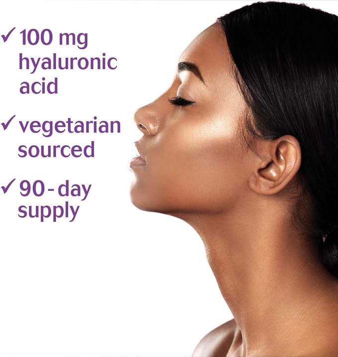 Bluebonnet Nutrition Beautiful Ally Hyaluronic Acid 100mg Nurture Radiant Skin* Non-GMO Gluten-Free Soy-Free 90 Softgels 90 Servings