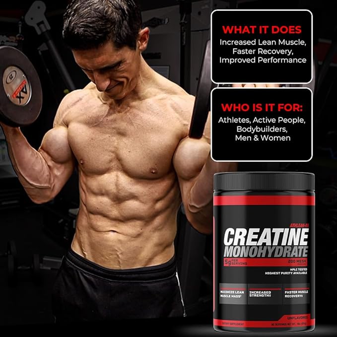 X-CREATINE Pure Micronized Creatine Monohydrate Powder - Supports Muscle Strength Power and Recovery - Gluten-Free Non-GMO Performance Enhancing Supplement (90 Servings)