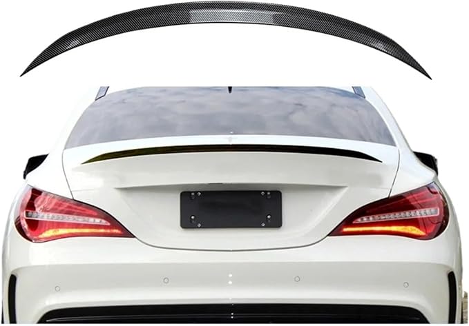Glossy Car Rear Trunk Spoiler Wing Lip Compatible for Mercedes Benz CLA Class C117 CLA200 CLA260 CLA45 AMG 2013-2019 Tail Tailgate Lip(Carbon black)