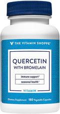 The Vitamin Shoppe Quercetin with Bromelain Antioxidant That Supports (180 Capsules)