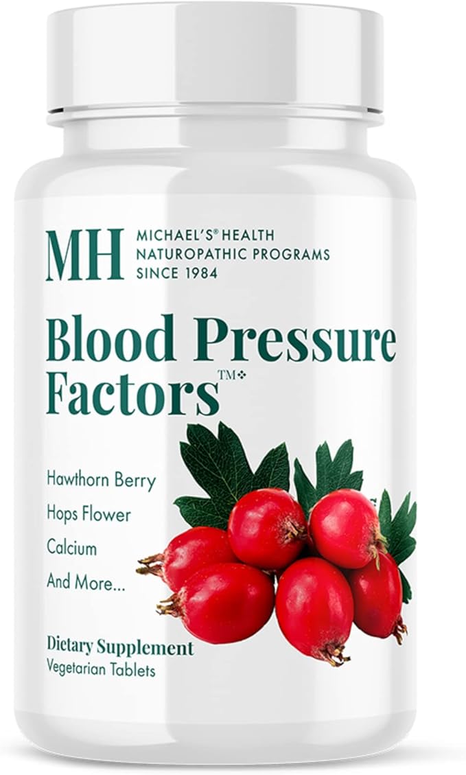 Michael's Health Naturopathic Programs Blood Pressure Factors - 180 Vegetarian Tablets - Provides Fluid Balance Support - Kosher - 60 Servings