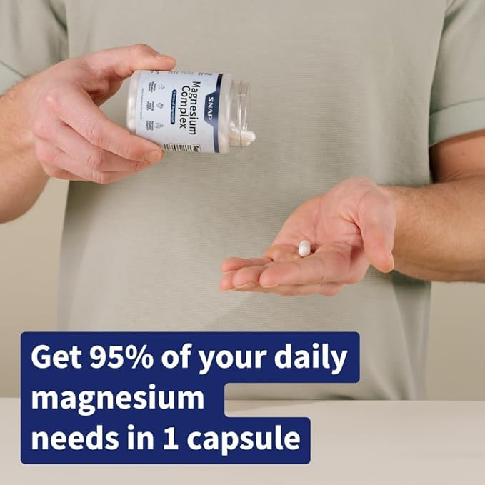 Snap Supplements Cholesterol Health + Magnesium Complex Bundle 60 Vegetarian Capsules Each