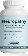 NerveBright Neuropathy Support Nerve Supplement Fortify Nerves in Fingers Hands Toes &amp Feet with 600 mg Pure Alpha Lipoic Acid Vitamins C D3 E B6 B12 Support Overall Nerve Health 120 Capsul