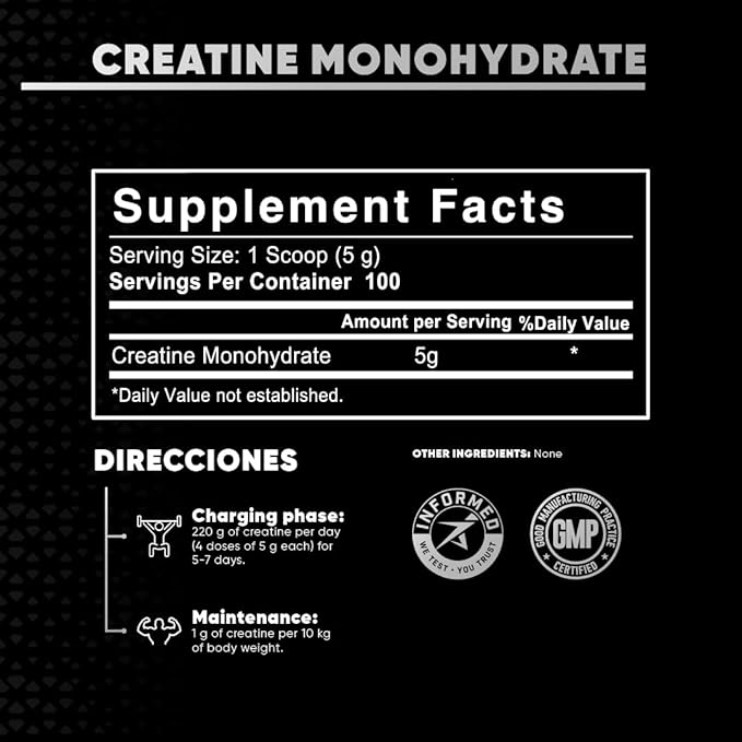 Lab Nutrition Creatine Monohydrate Micronized Powder 500G 5000mg Per Serv (5g) Keto Friendly Micronized Creatine Monohydrate 100 Servings 17.64 Ounces Unflavored
