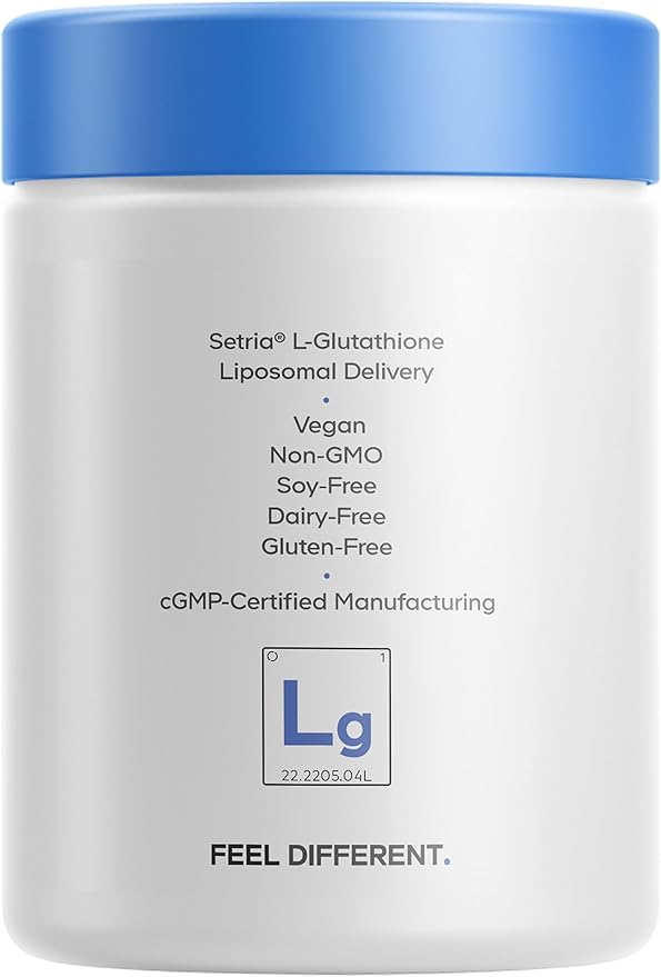 Codeage Liposomal Glutathione Supplement - Pure Reduced Setria L-Glutathione Liposomal Delivery Phospholipid Complex - Vegan Non-GMO - 2-Pack