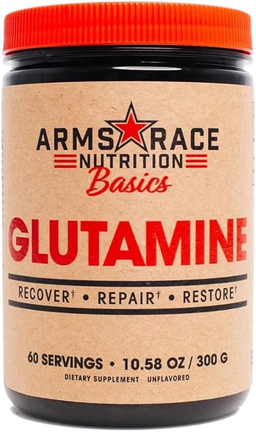Arms Race Nutrition L-Glutamine Powder 5000mg 60 Servings Unflavored