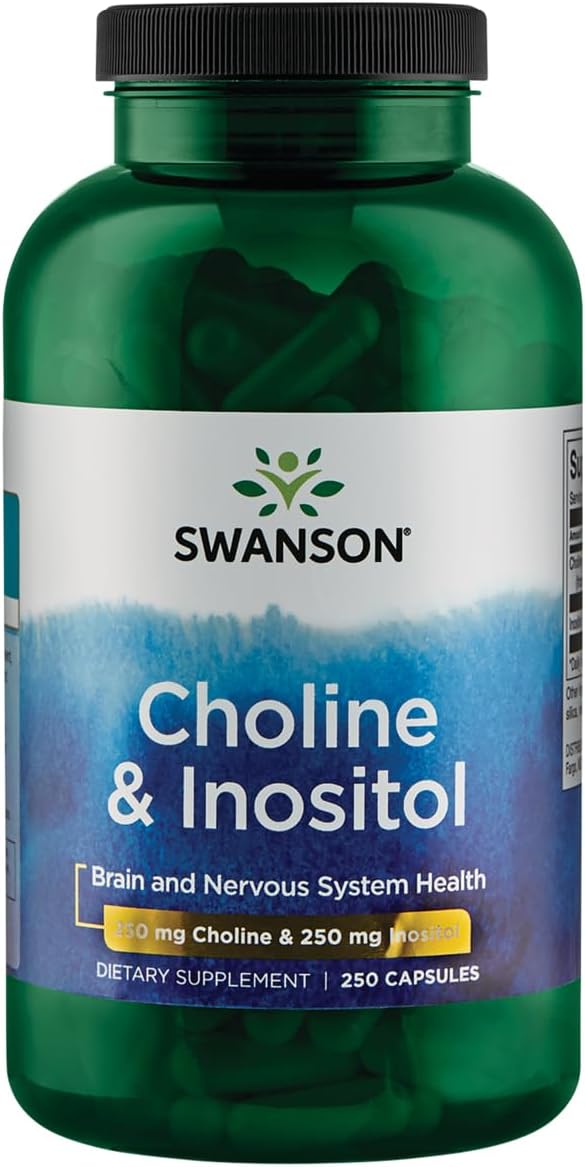 Swanson Choline &amp Inositol Nerve Support Mental Function 250/250 Milligrams 250 Capsules