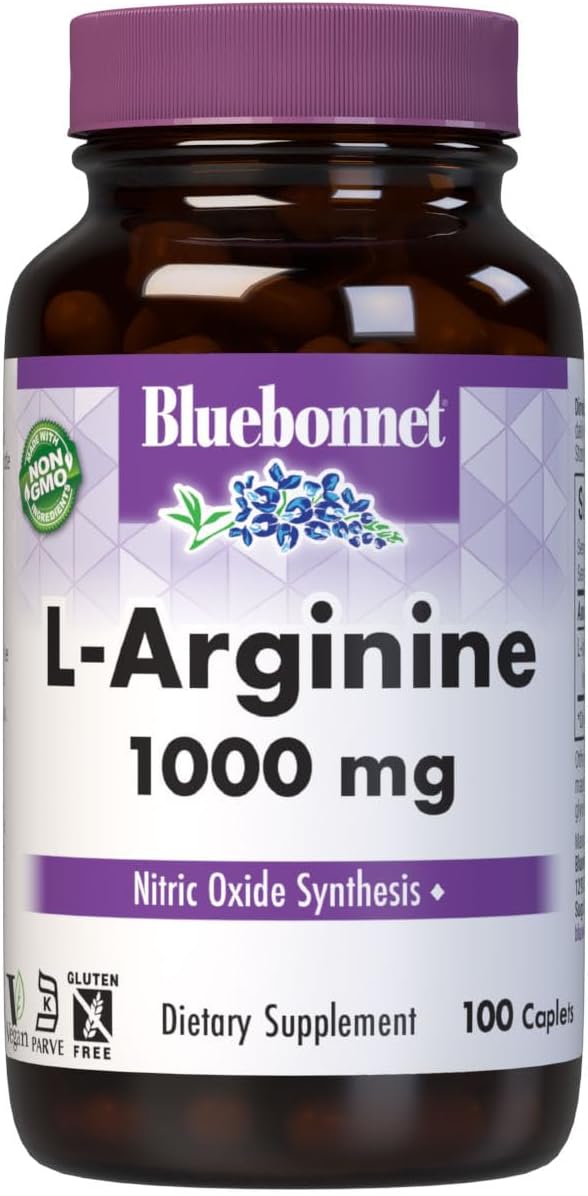 Bluebonnet LArginine 1000 Mg Vitamin Capsules 100 Count